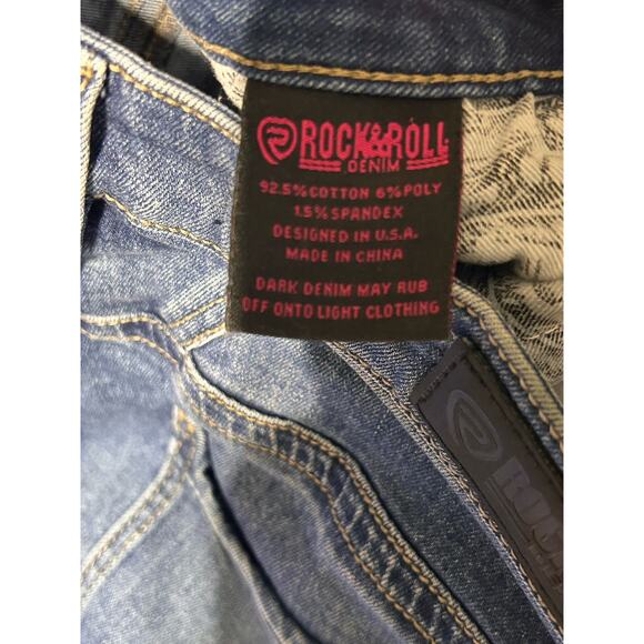 Rock and Roll Cowgirl High-Rise Trouser Jeans in Medium Wash Blue SZ W27/36L - Picture 7 of 9